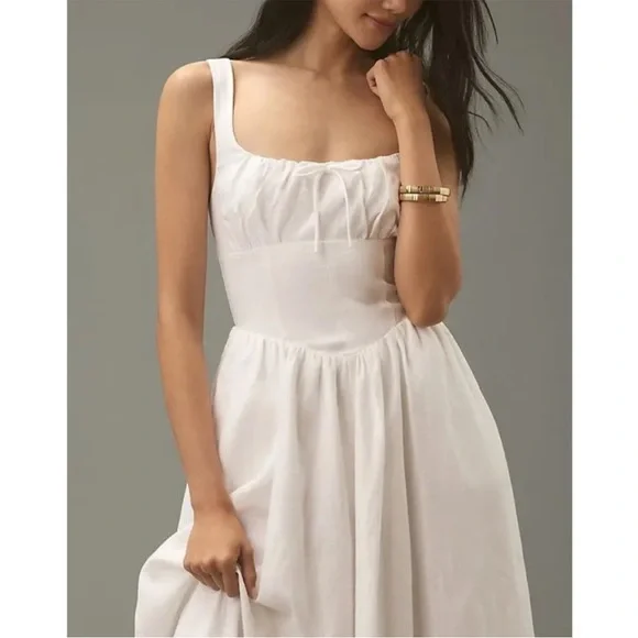 New Reformation Balia Linen Dress - Picture 3 of 8